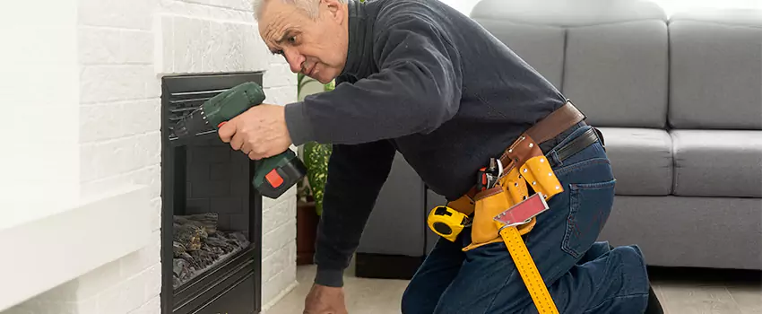 New Indoor Fireplace Installation in Orange, Connecticut