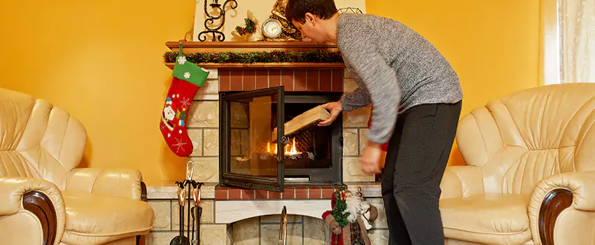 Rusted Metal Fireplace Restoration in Orange, Connecticut